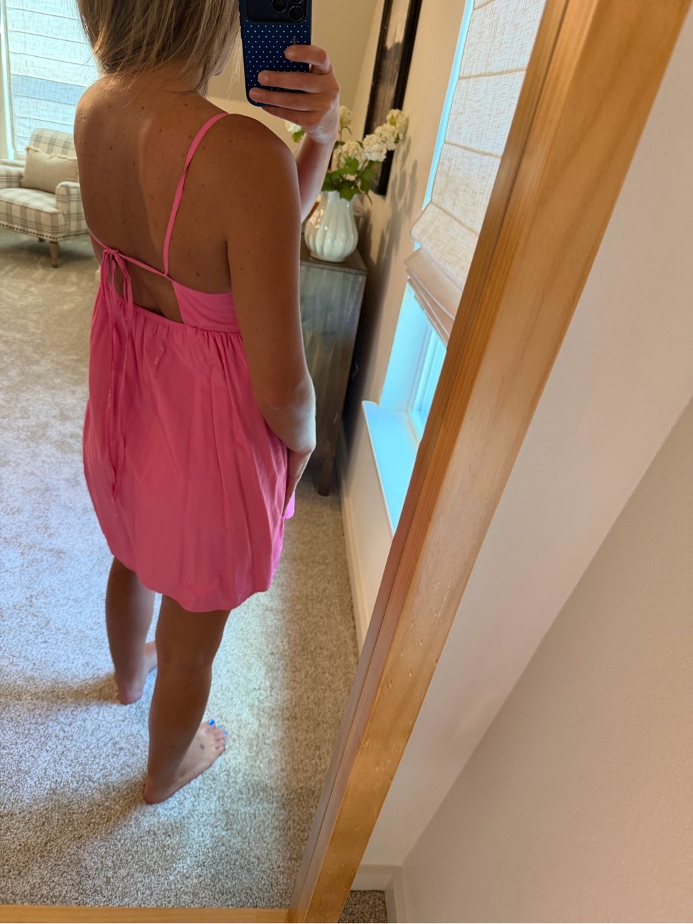 American Eagle Outfitters Pink Spaghetti Strap Mini Dress - Picture 3 of 10